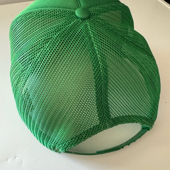 Green Trucker Hat with Patch - Picture 3 of 4
